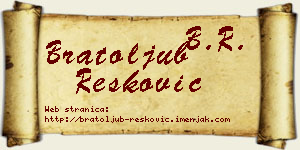 Bratoljub Resković vizit kartica